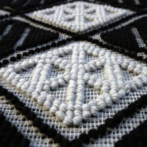 TAPPETO ROMBI MODERNI GRIGIO CHIARO NERO