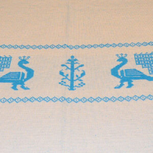 dettaglio COPRILETTO PAVONCELLA TURCHESE